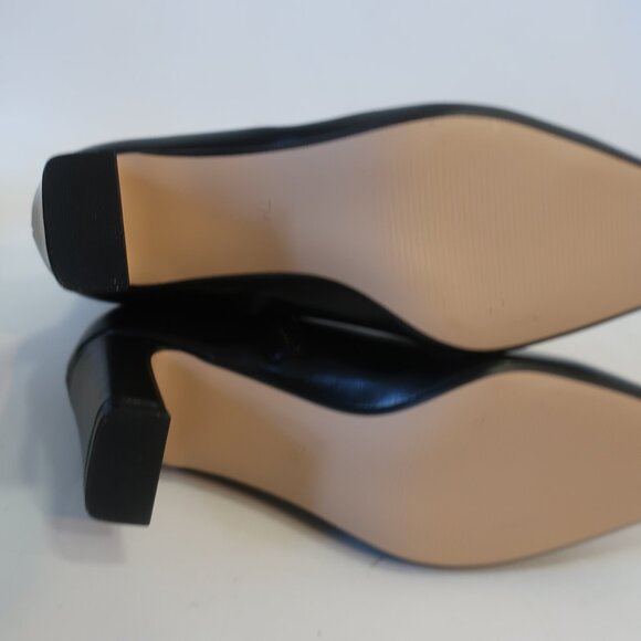 NWOB Womens Steve Madden Willah Black Faux Leather Ankle Zip Heeled Booties 7 - Picture 13 of 14